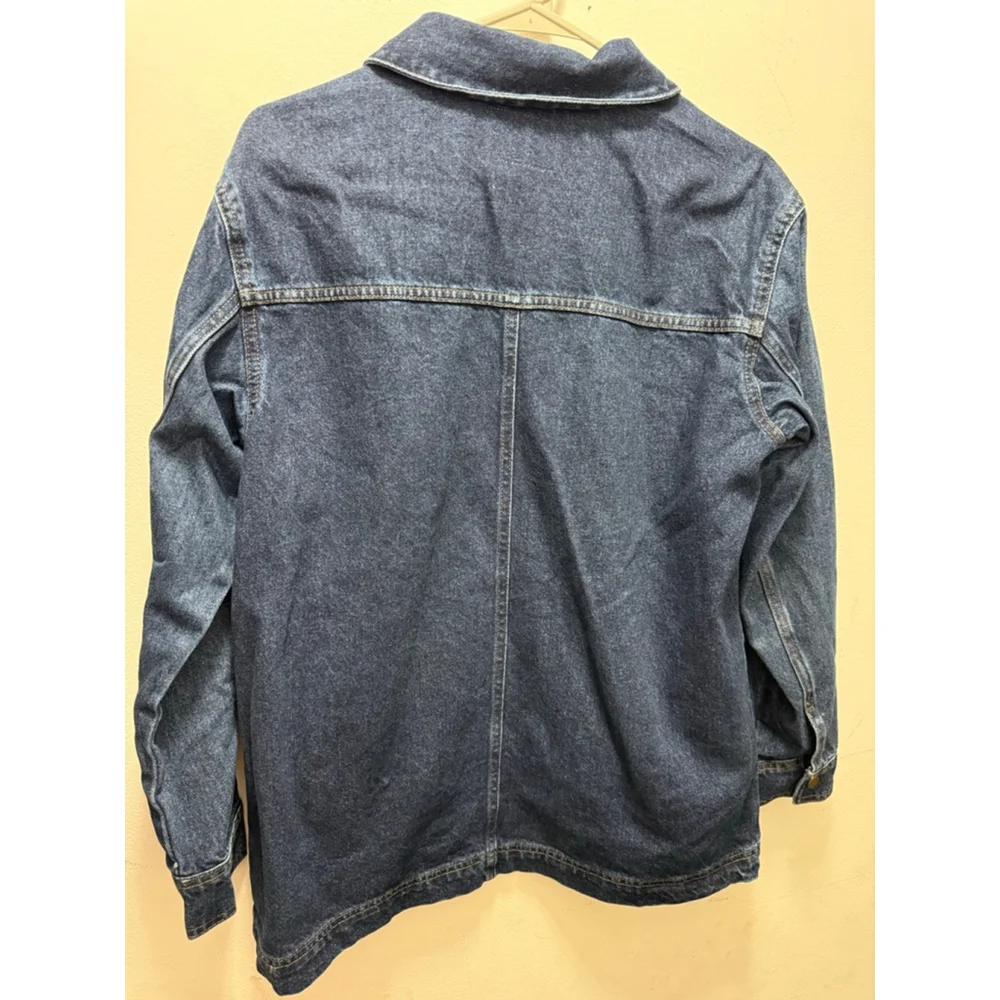 Women's Old Navy Blue Jean Jacket M with Gold Buttons - Picture 3 of 3
